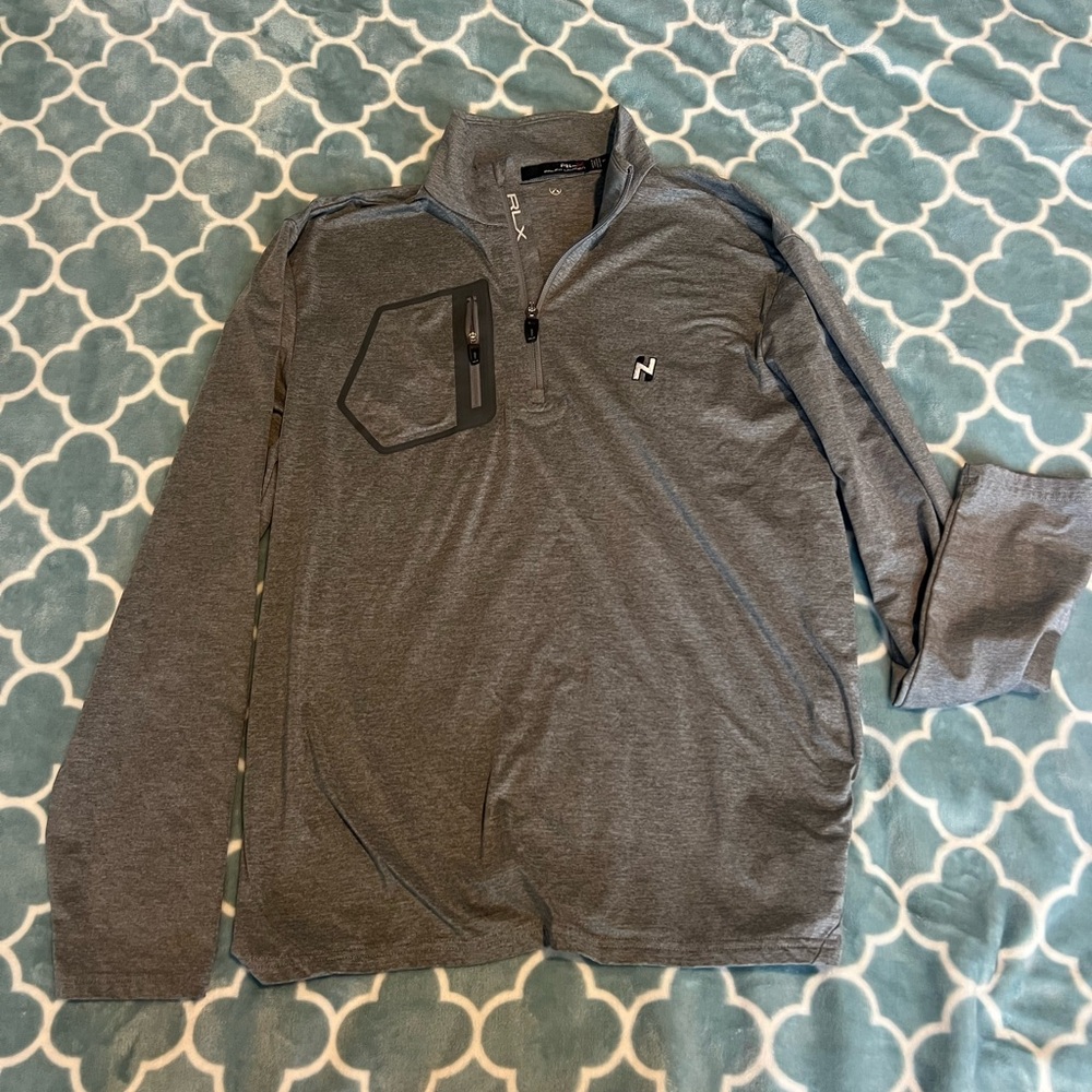 Ralph Lauren RLX Gray Athletic Quarter-Zip Pullover NEW
